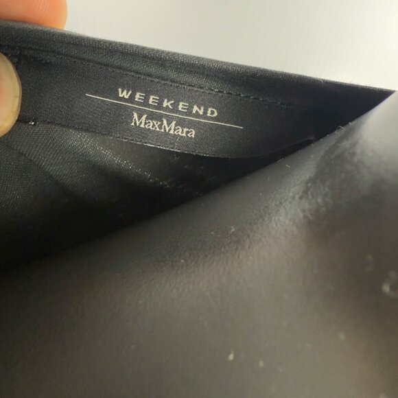 WEEKEND MAXMARA w/ Elastic + Tie Waist Green Midi Jersey Shirt Dress Size S - Picture 6 of 6